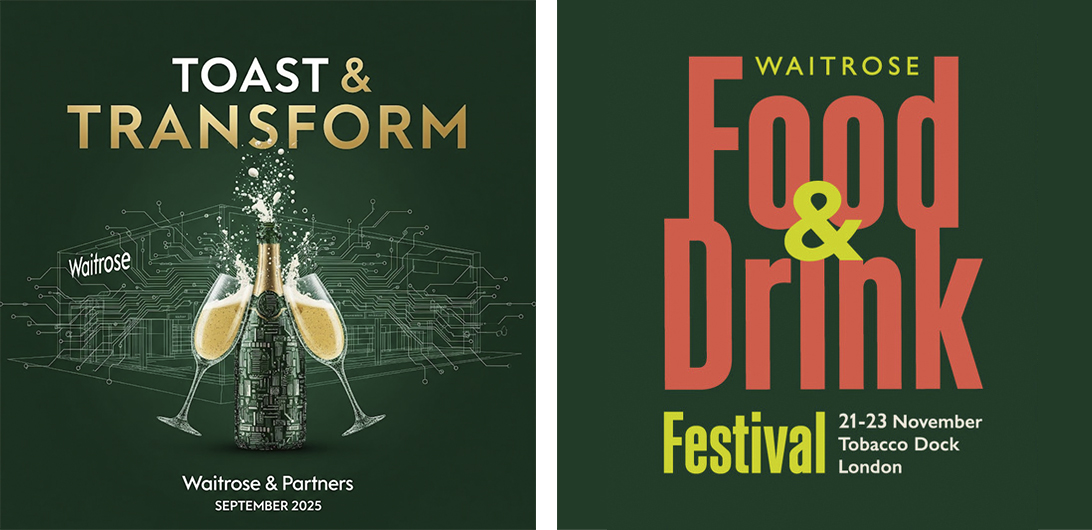 The supplied logo design and a previous Waitrose event logo