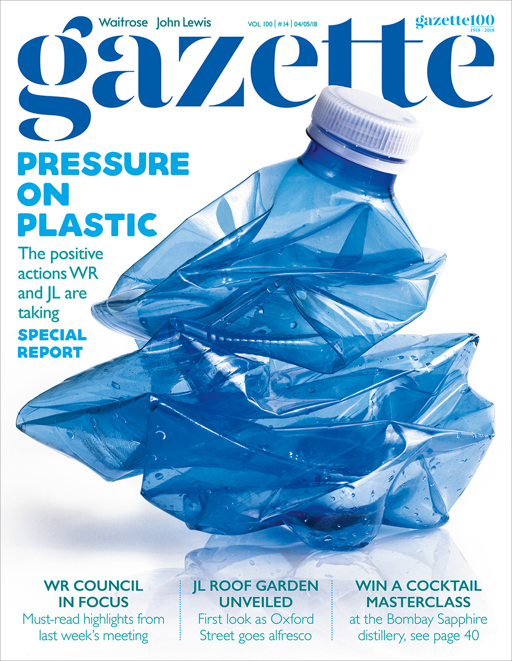 A Gazette cover about the issue of plastics usage