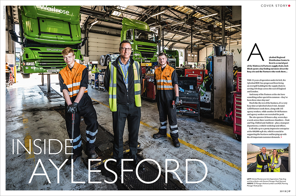 A Gazette spread about a distribution centre