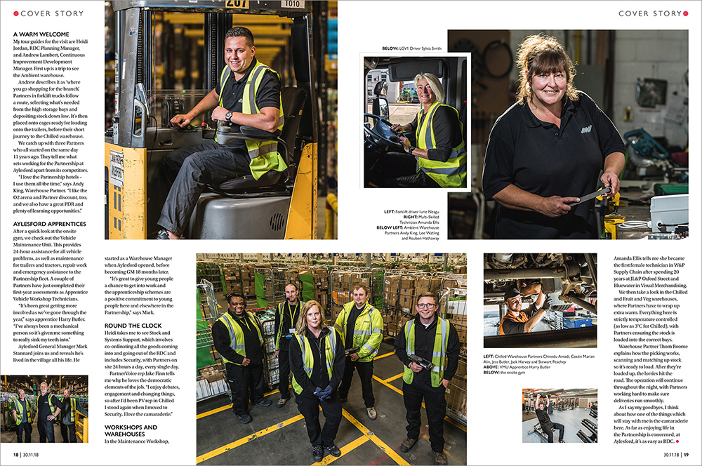 A Gazette spread about a distribution centre