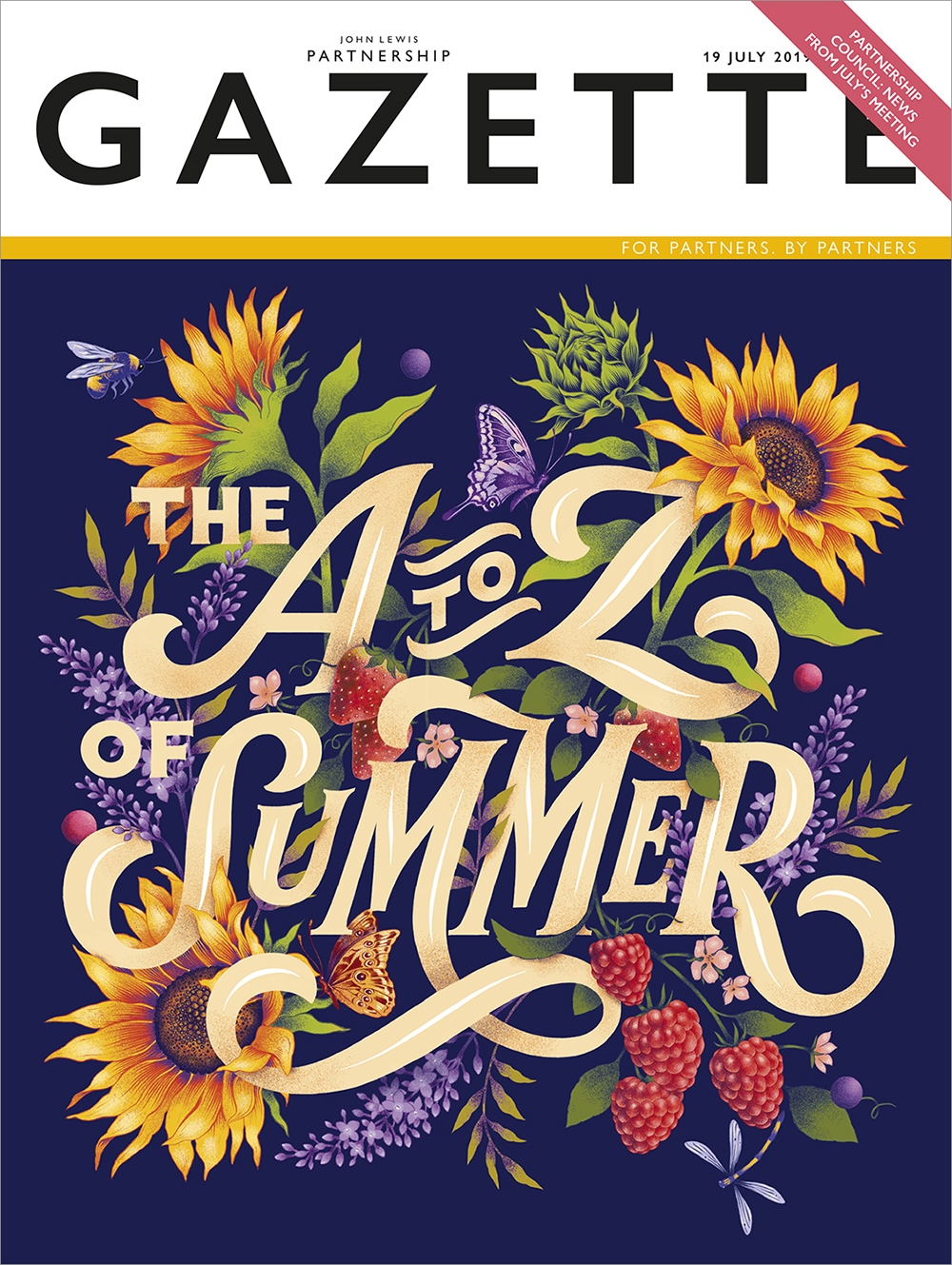 An illustrated Gazette cover about Summer