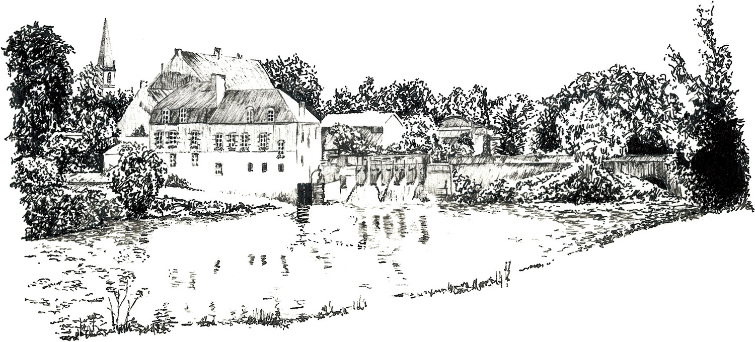 An ink drawing