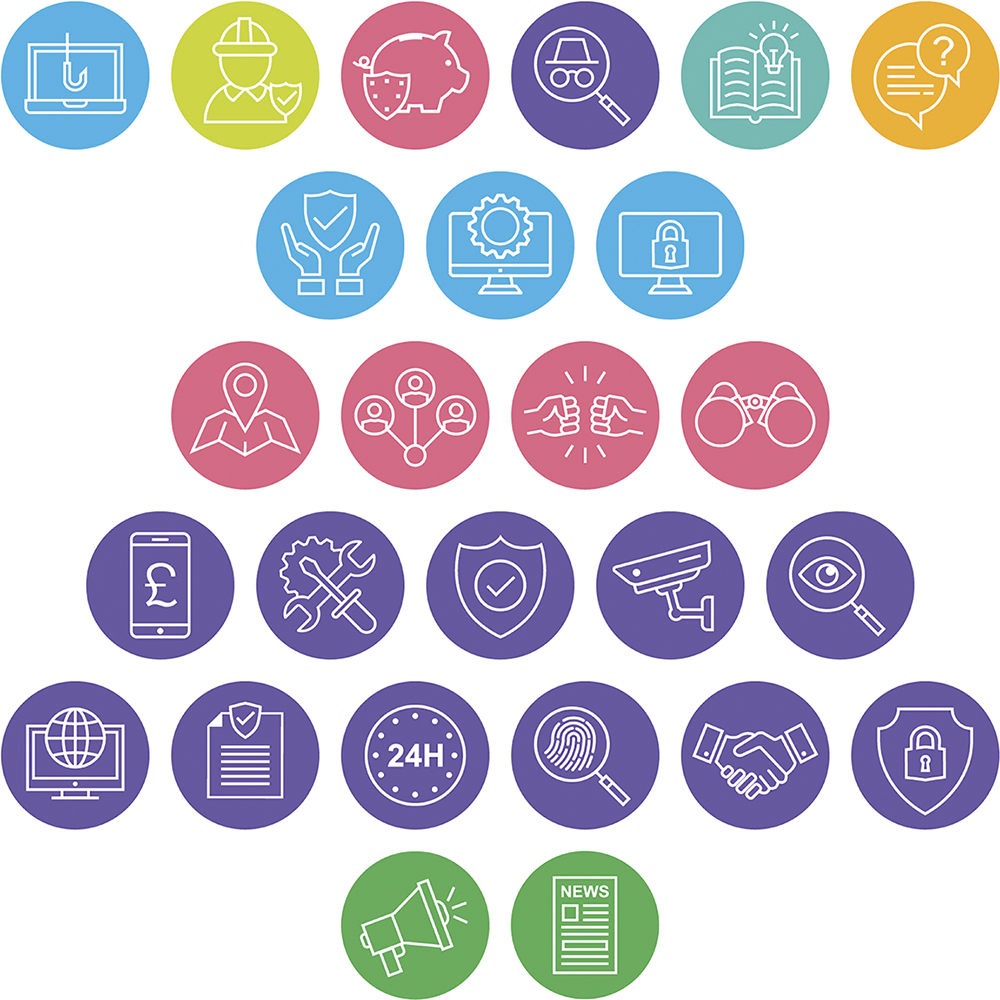 A suite of icons for a new internal Health and Safety hub