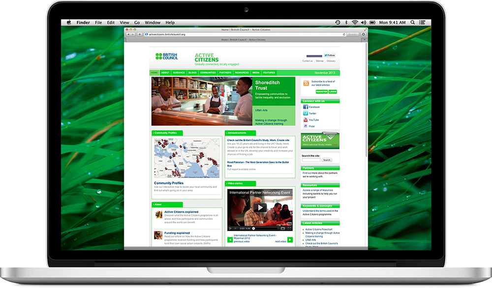 A microsite design for the British Council