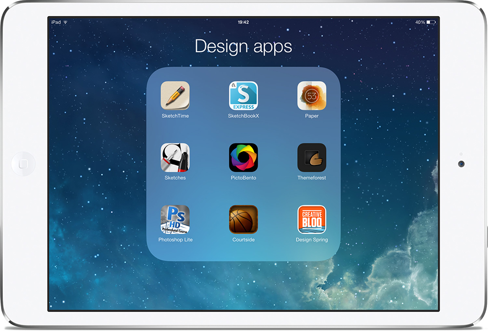 The PictoBento app icon on an iPad