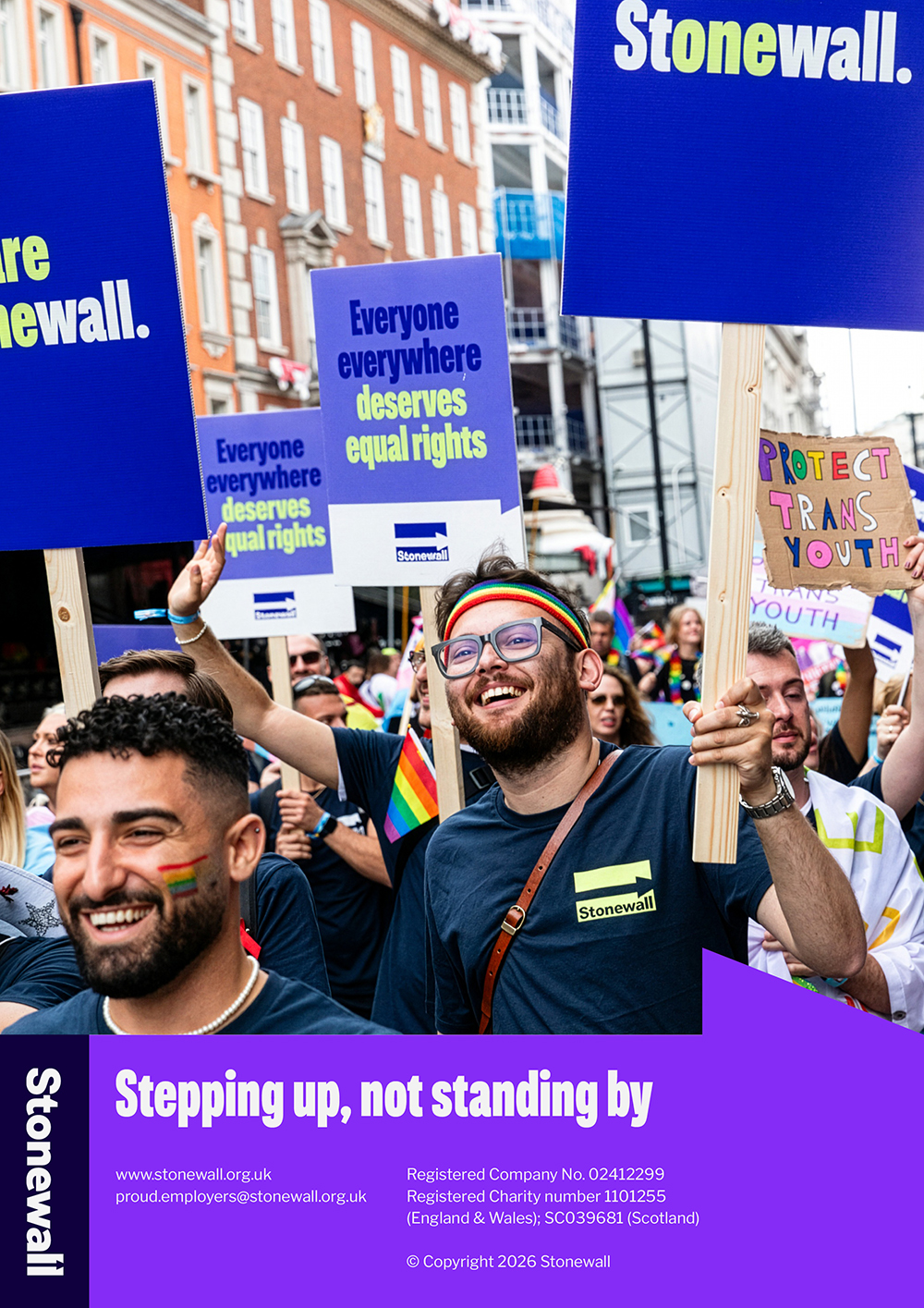 The back cover of the Stonewall Pride and Progress 2026 Report