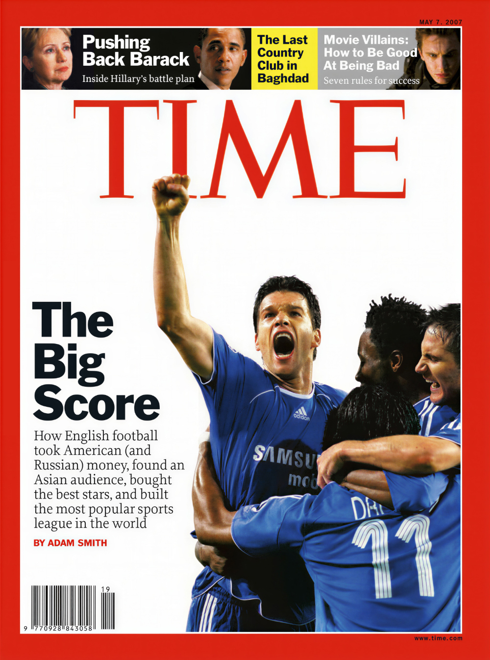 A Time cover about the growth of English football