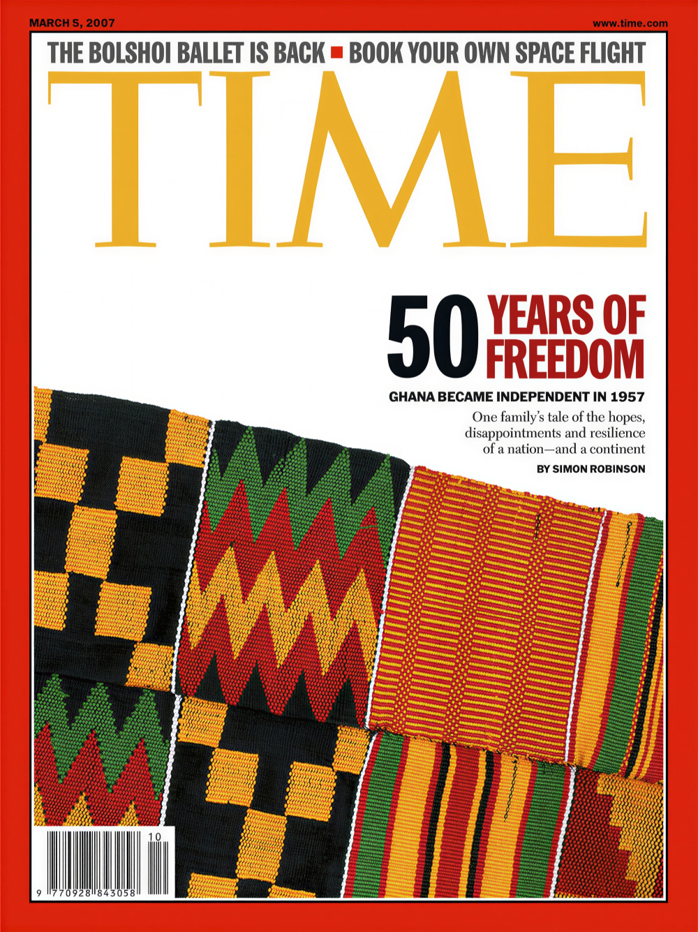 A Time cover about Ghana's 50 years of independence