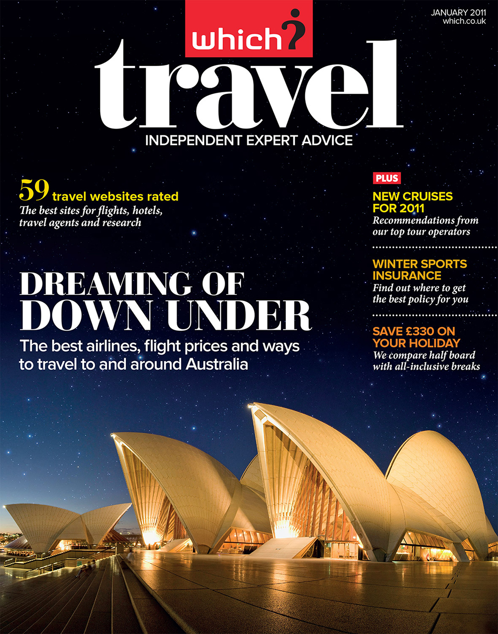 A Which? Travel cover about travelling to Australia