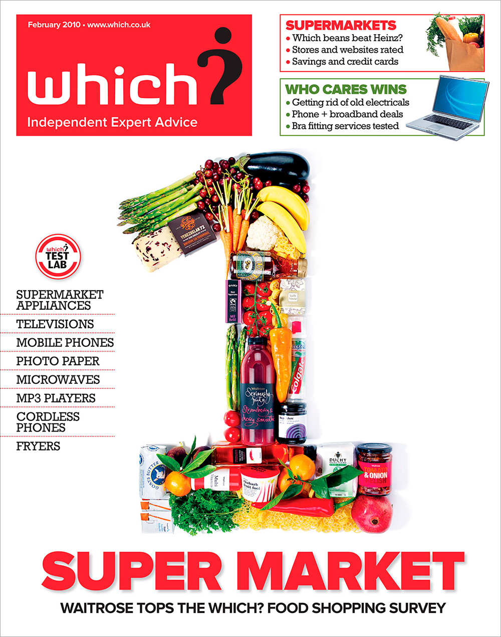 A Which? Magazine cover about the best UK supermarkets
