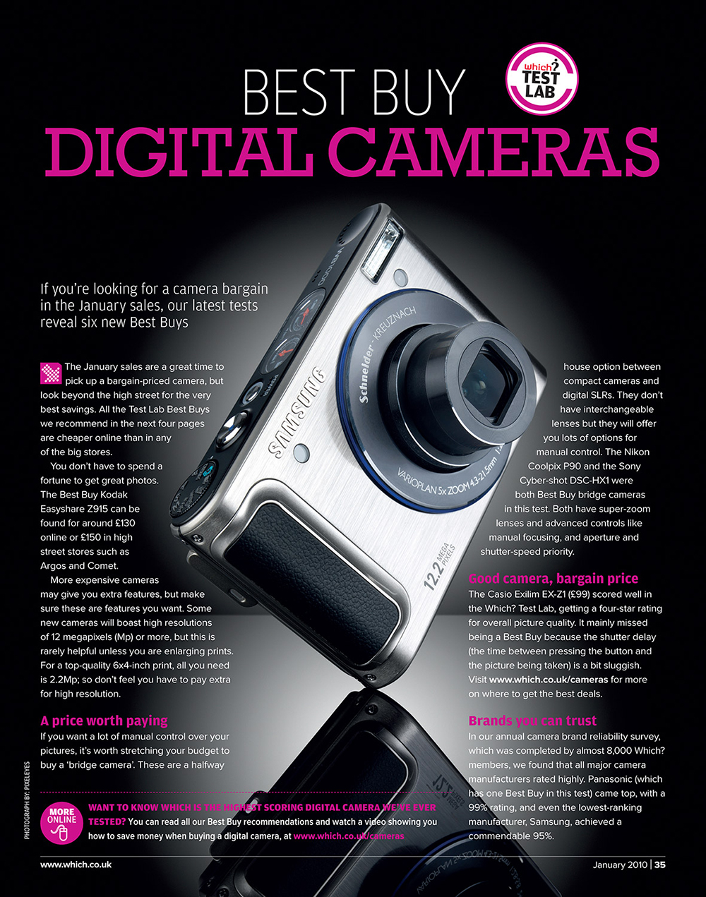 A Which? Magazine feature on digital camera best buys